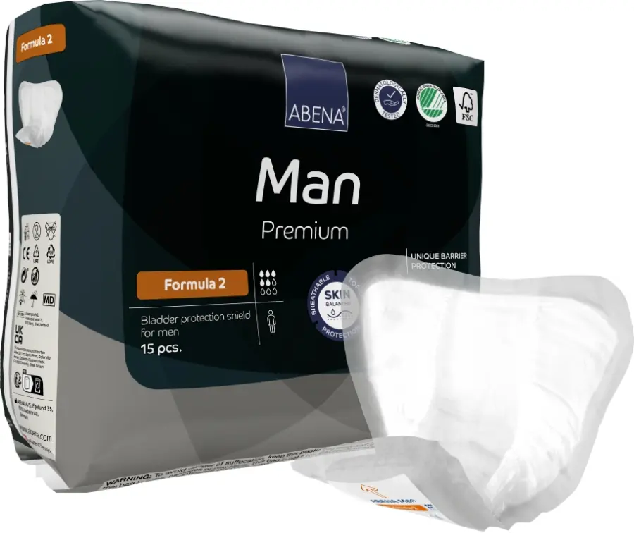 10846_ABENA MAN FORMULA 2 ABSORPCNI VLOZKY PRO MUZE, 700 ML, 15 KS